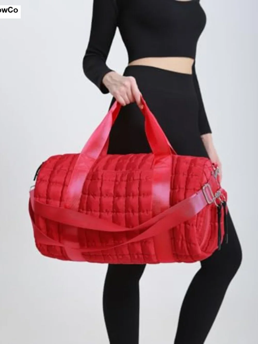N/A quilted duffel